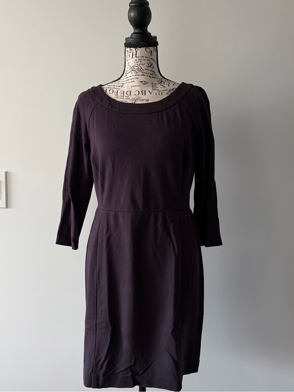 Banana Republic Plum Scoop Neck Midi Dress